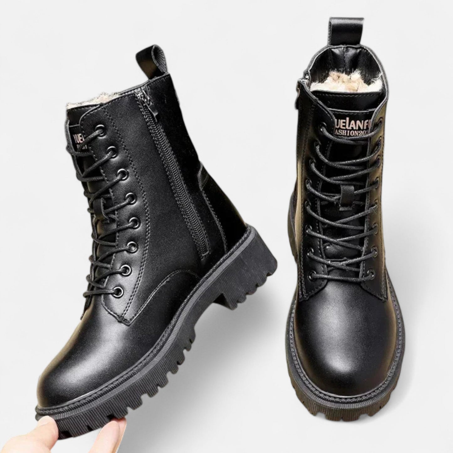 Ancient World | Warm Winter Ankle Boots with Platform Sole