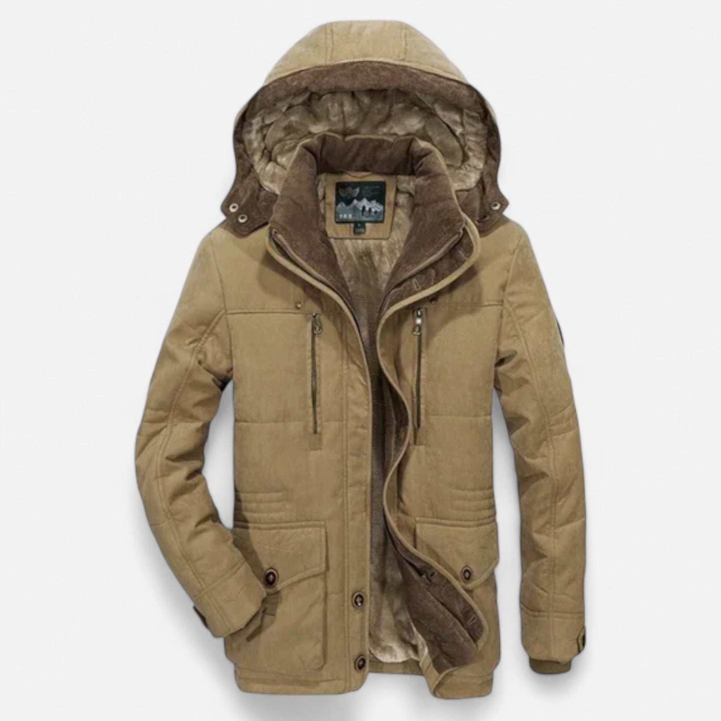 Ancient World | Thick Quilted Men's Parka with Hood