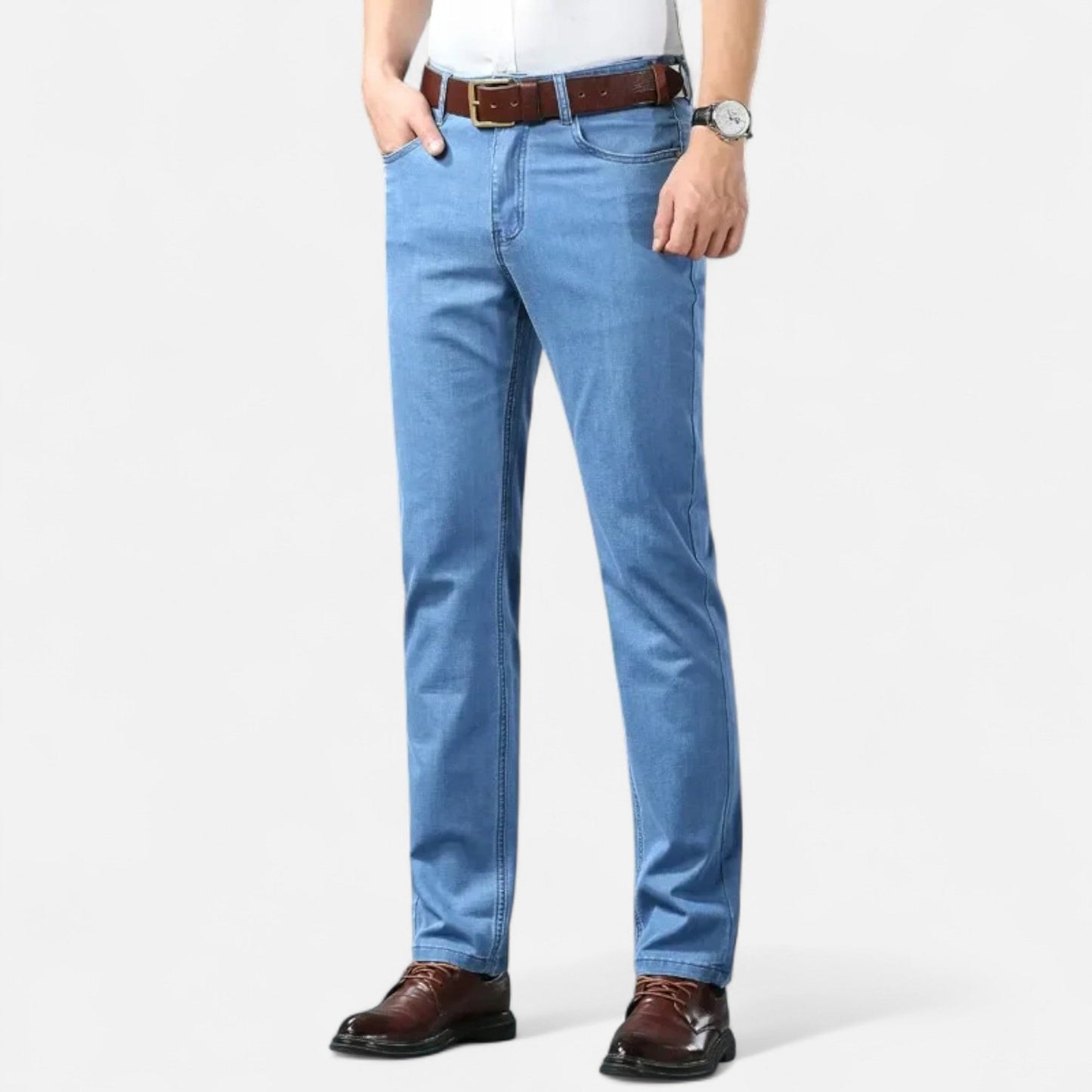 Ancient World | Straight Pants in Light Denim