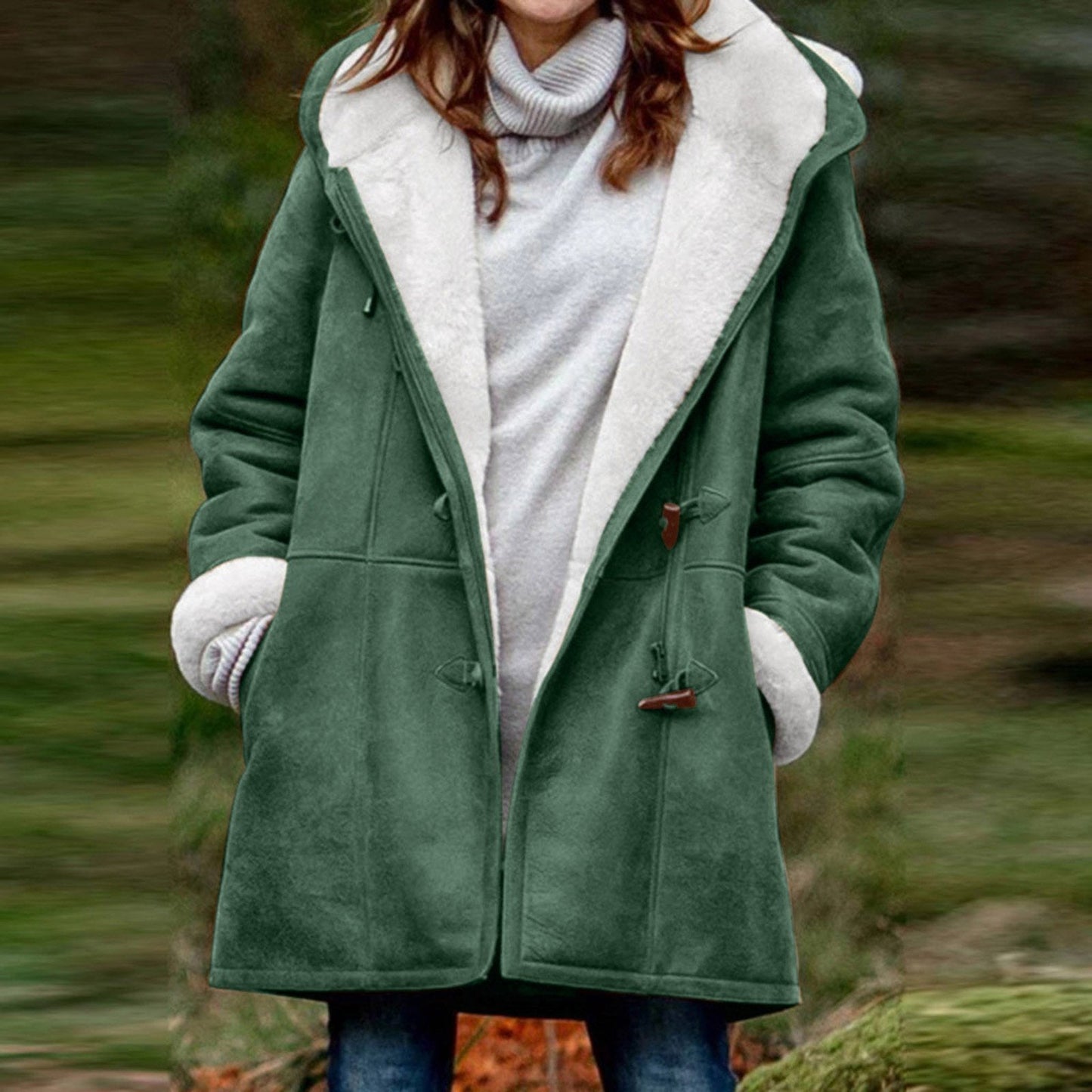Women's hooded fleece jacket, Melanie: warm and cozy