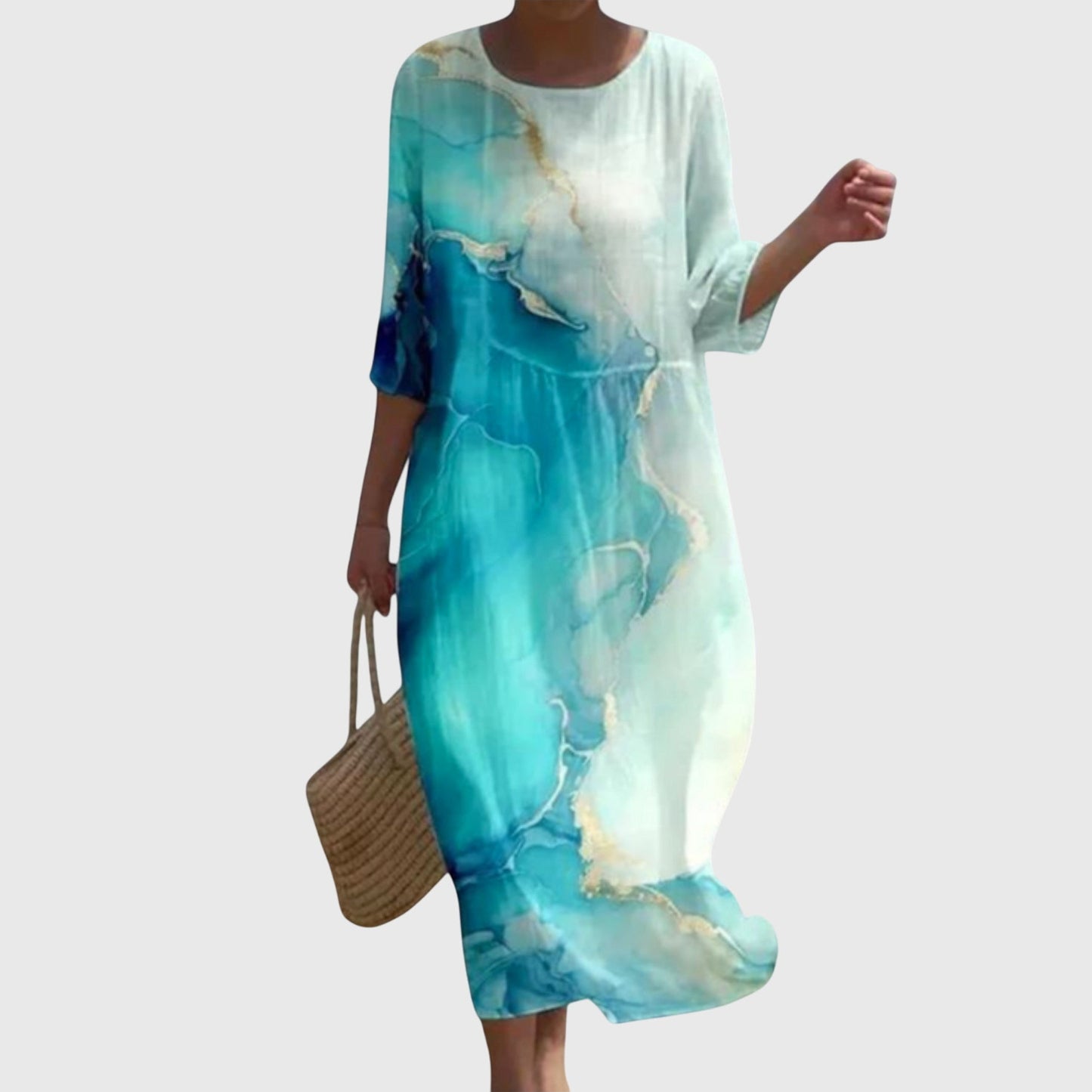 Beautiful Flower Long Summer Dress