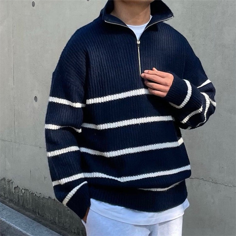 Adrian Old Money Quarter Zip Sweater – Classic Knit for Timeless Elegance