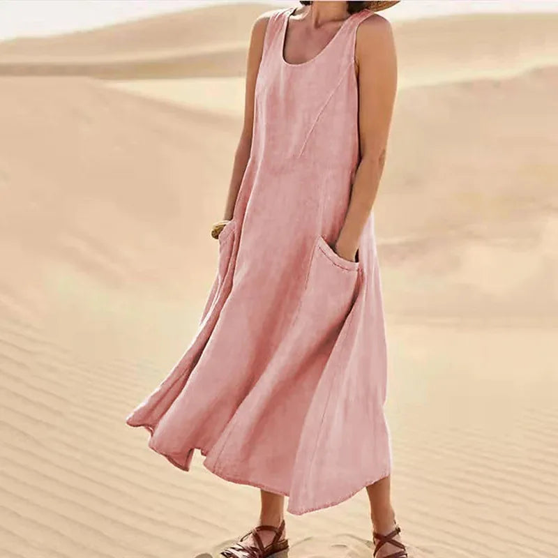 Women's Grace Linen Maxi Dress