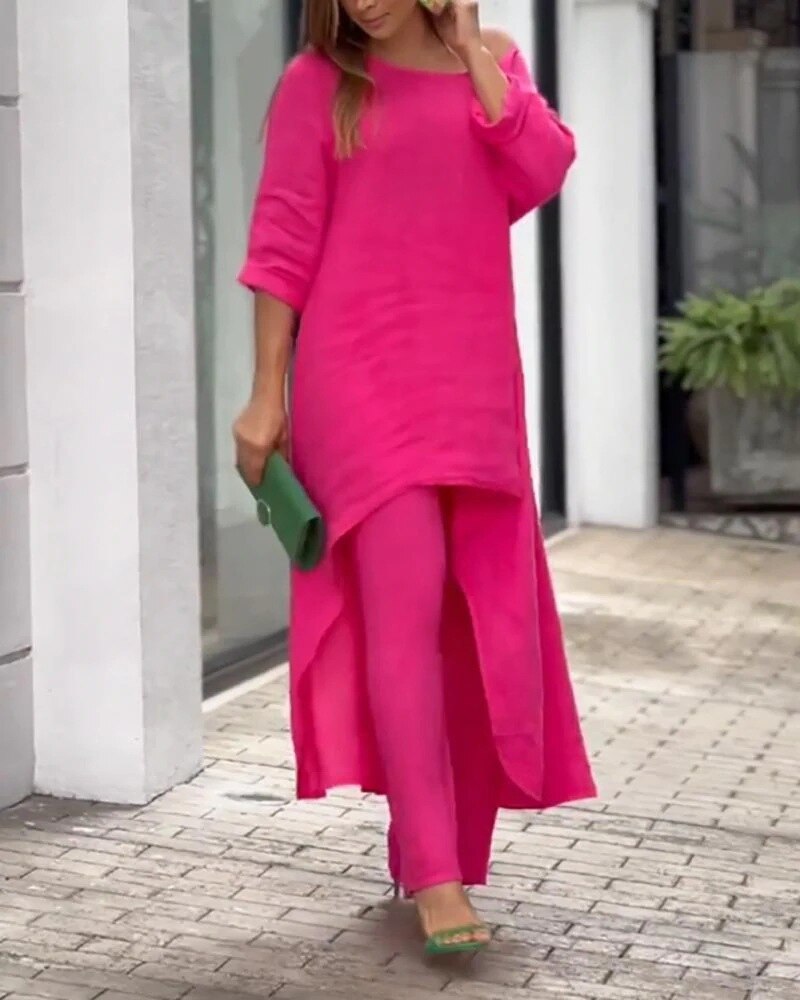Beatrix | Elegant Two-Piece Tunic and Pants Set for Women
