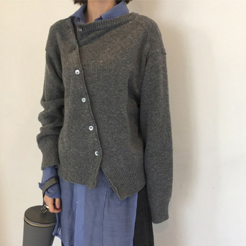 Women's Asymmetric Button Cardigan | Casual Fit