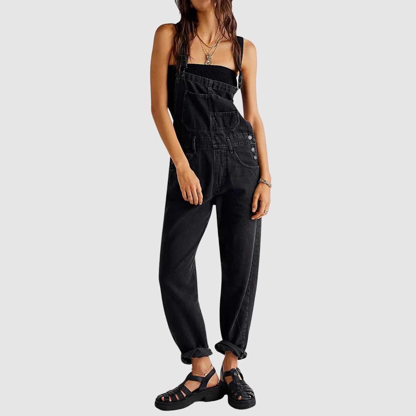 Casual Blue Jeans Jumpsuit for Daily Wear