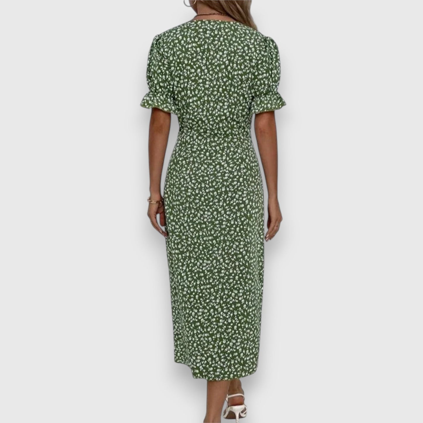 Beautiful Flower Print Summer Dress