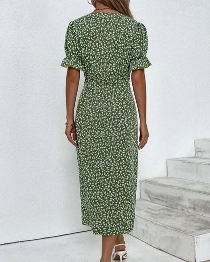 Charlene | Floral V Neck Summer Dress