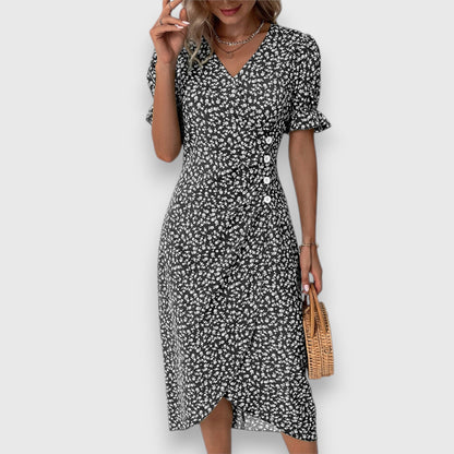 Beautiful Flower Print Summer Dress