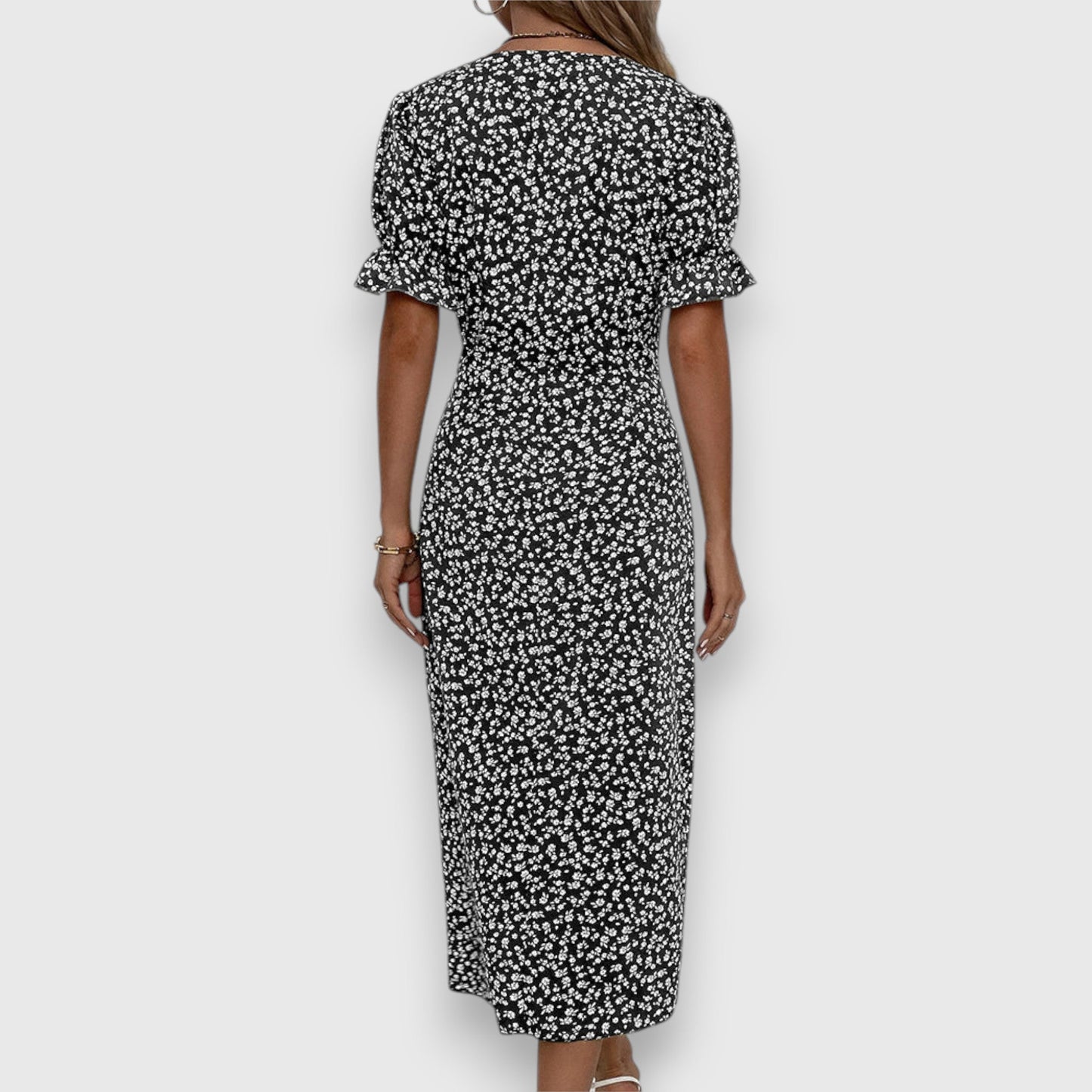 Beautiful Flower Print Summer Dress