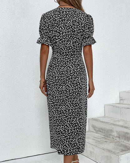 Charlene | Floral V Neck Summer Dress