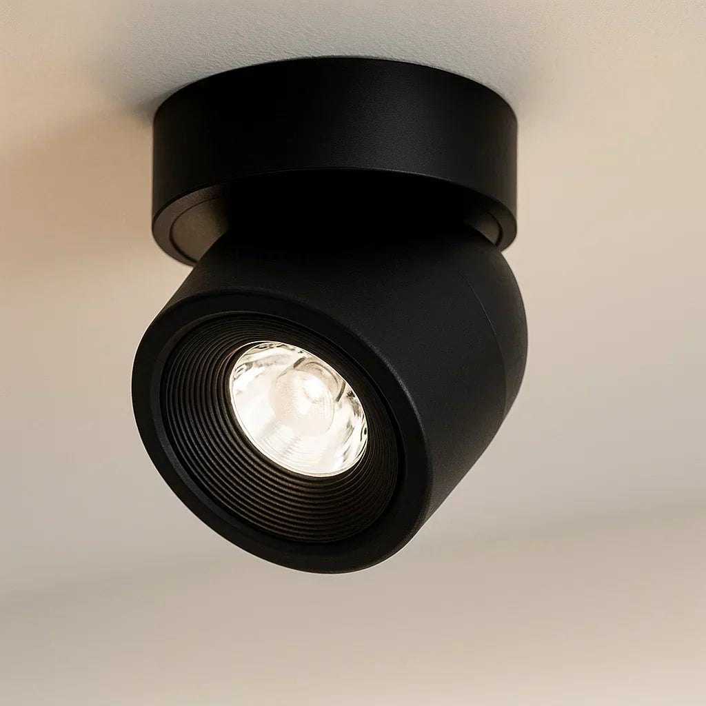 Adjustable LED spot for ceiling in aluminum