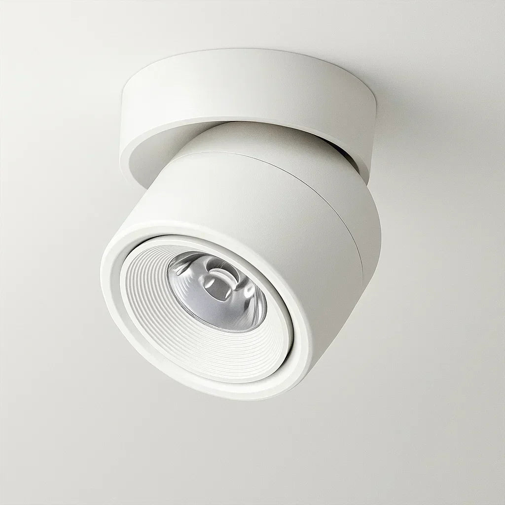Adjustable LED spot for ceiling in aluminum