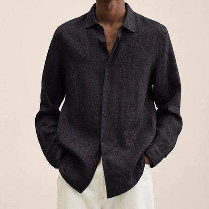 Versatile and lightweight linen shirt for men, elegantly styled