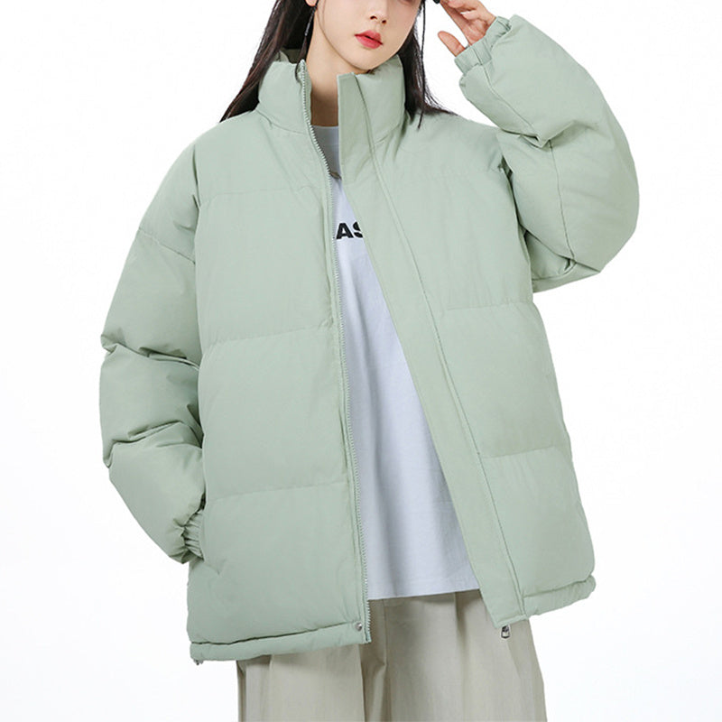 Unisex winter jacket oversized with stand-up collar