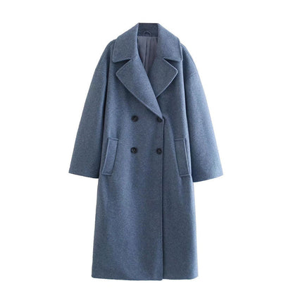 Zinaida | Long Crossed Coat for Women — Urban Style & Guaranteed Confidence