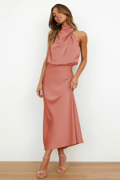 Carmen | Elegant evening dress with halter neckline for women