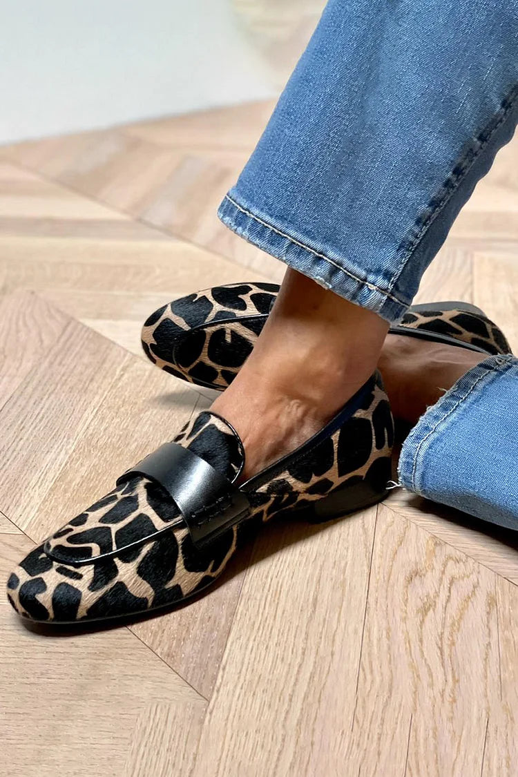 Wild Print Slip On Shoes