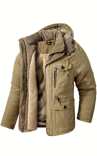 Bradley - Men's Warm Waterproof Winter Jacket with Fleece Lining