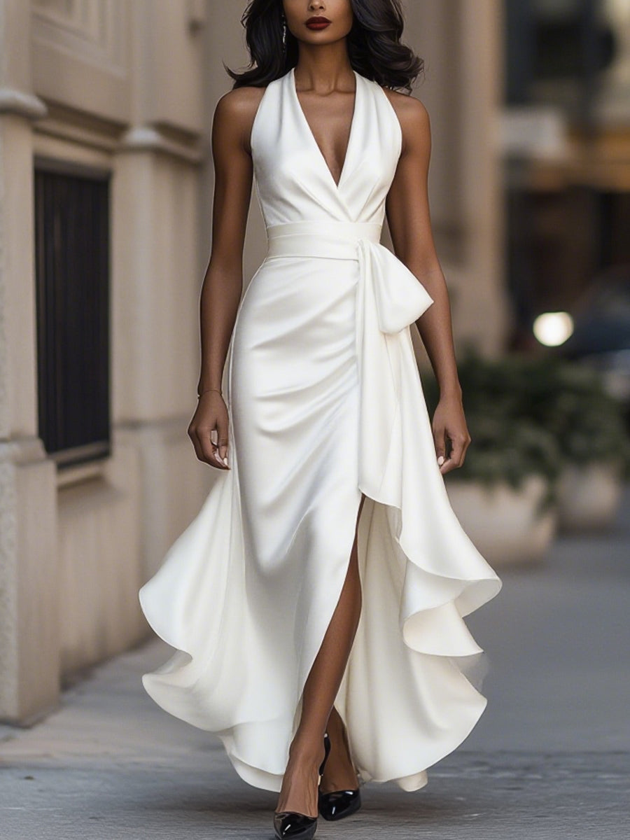 Women's Evening Wrap Dress | Maxi