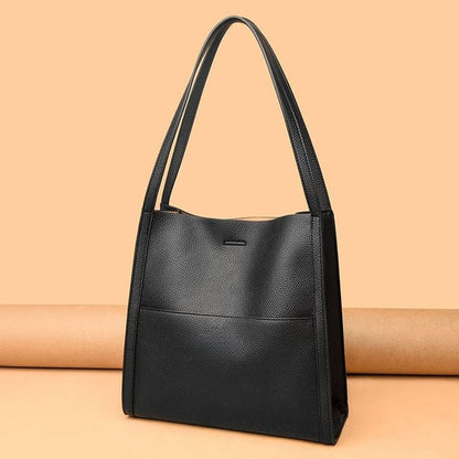 Vegan leather shoulder bag, handmade with Ruby