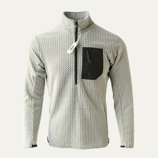 Warm Mens Cashmere Sweater with Pocket - Nocini