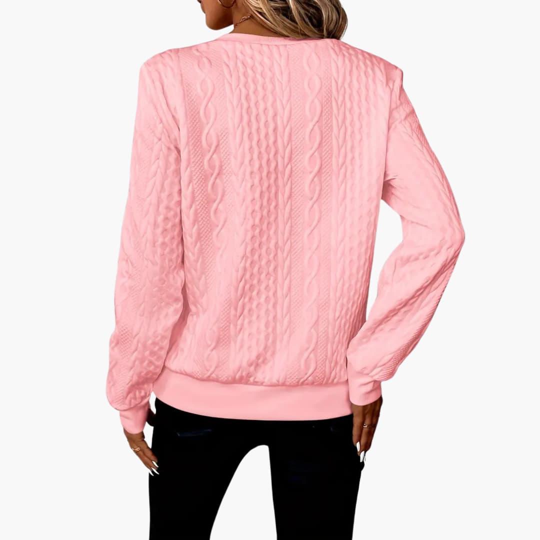 Women's Cable Knit Zip Up Sweater
