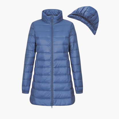 Warm Women's Parka Coat with Hood Long Length