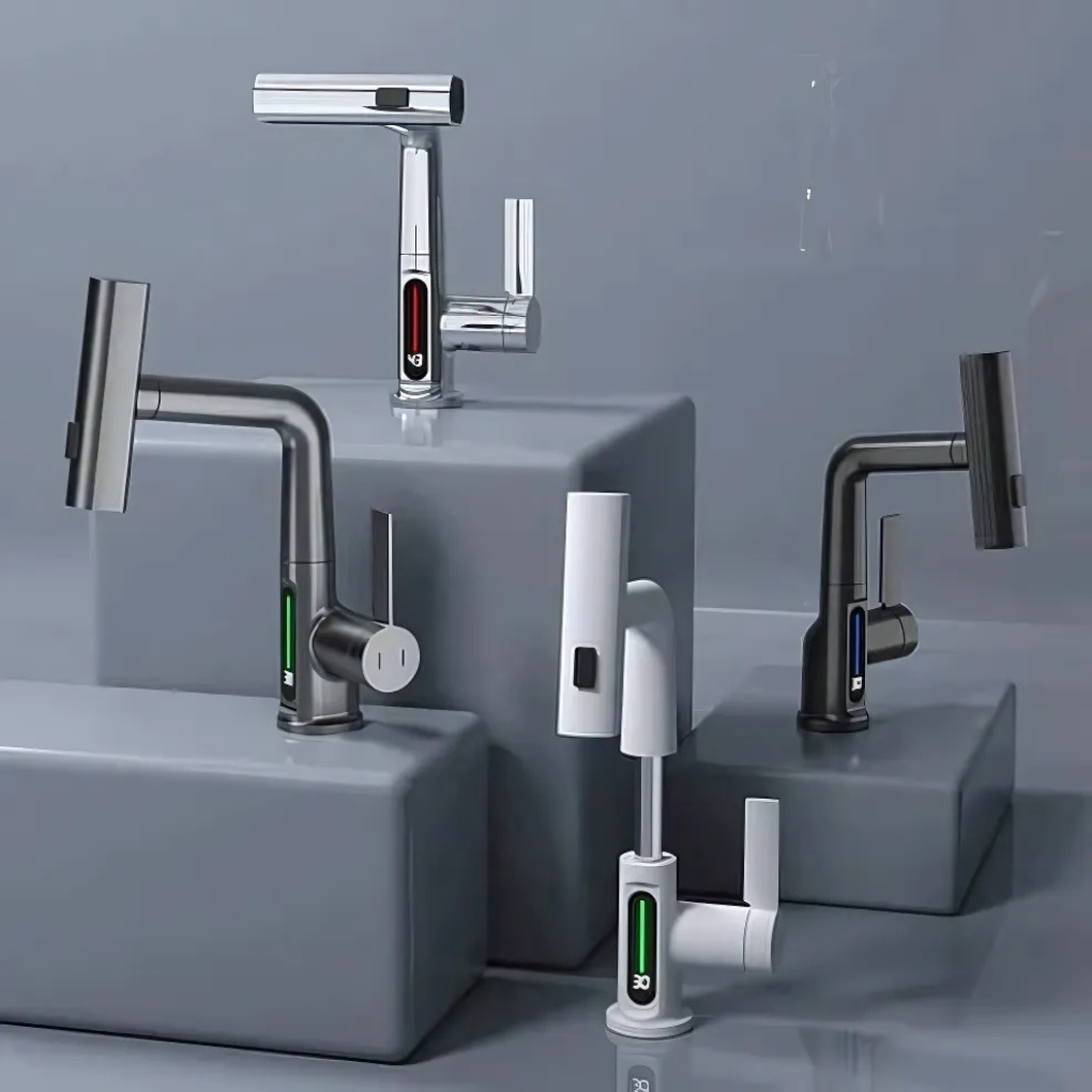 Adjustable LED Waterfall Sink Faucet - Olytrend