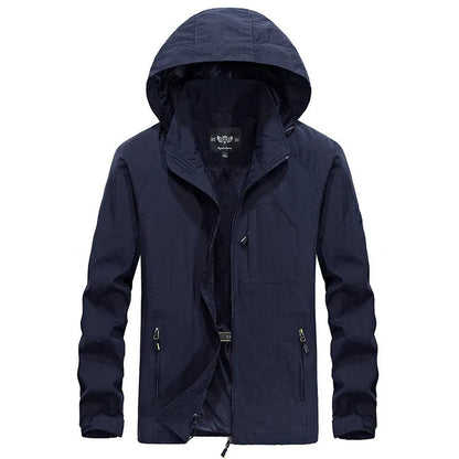 Waterproof Hiking Jacket with Removable Hood