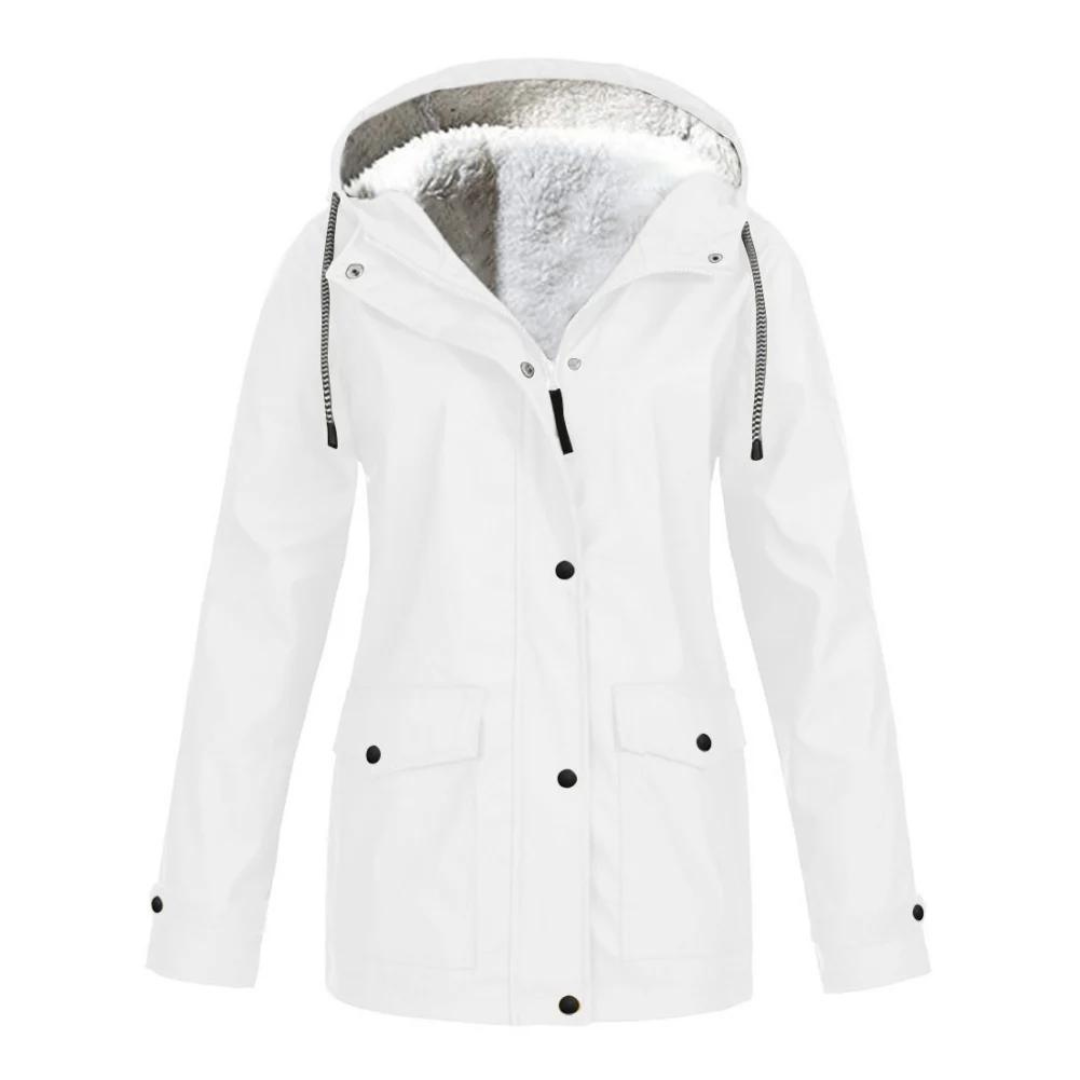 Women's rain jacket with hood | Long fit