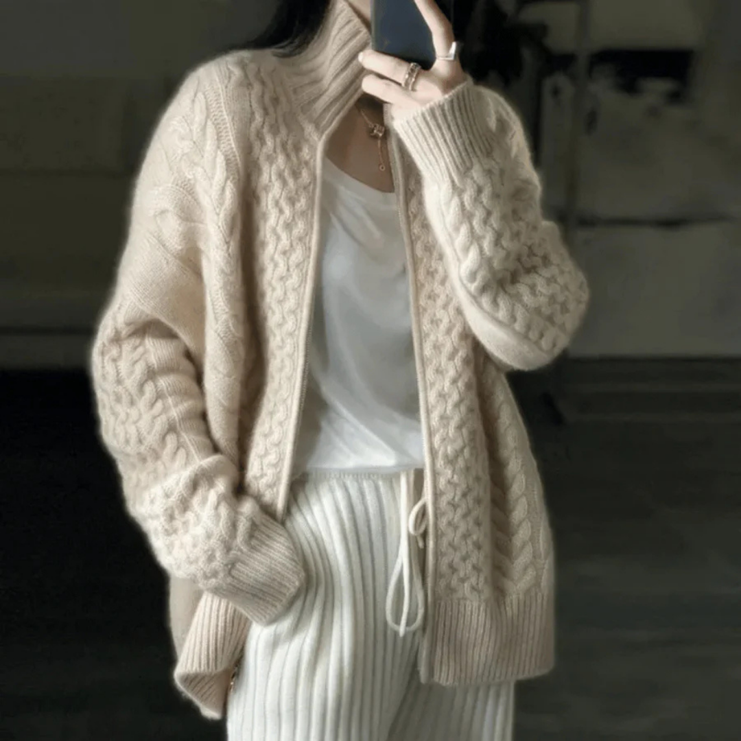 Warm long-sleeve vest for women | Zip