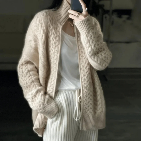 Warm long-sleeve vest for women | Zip