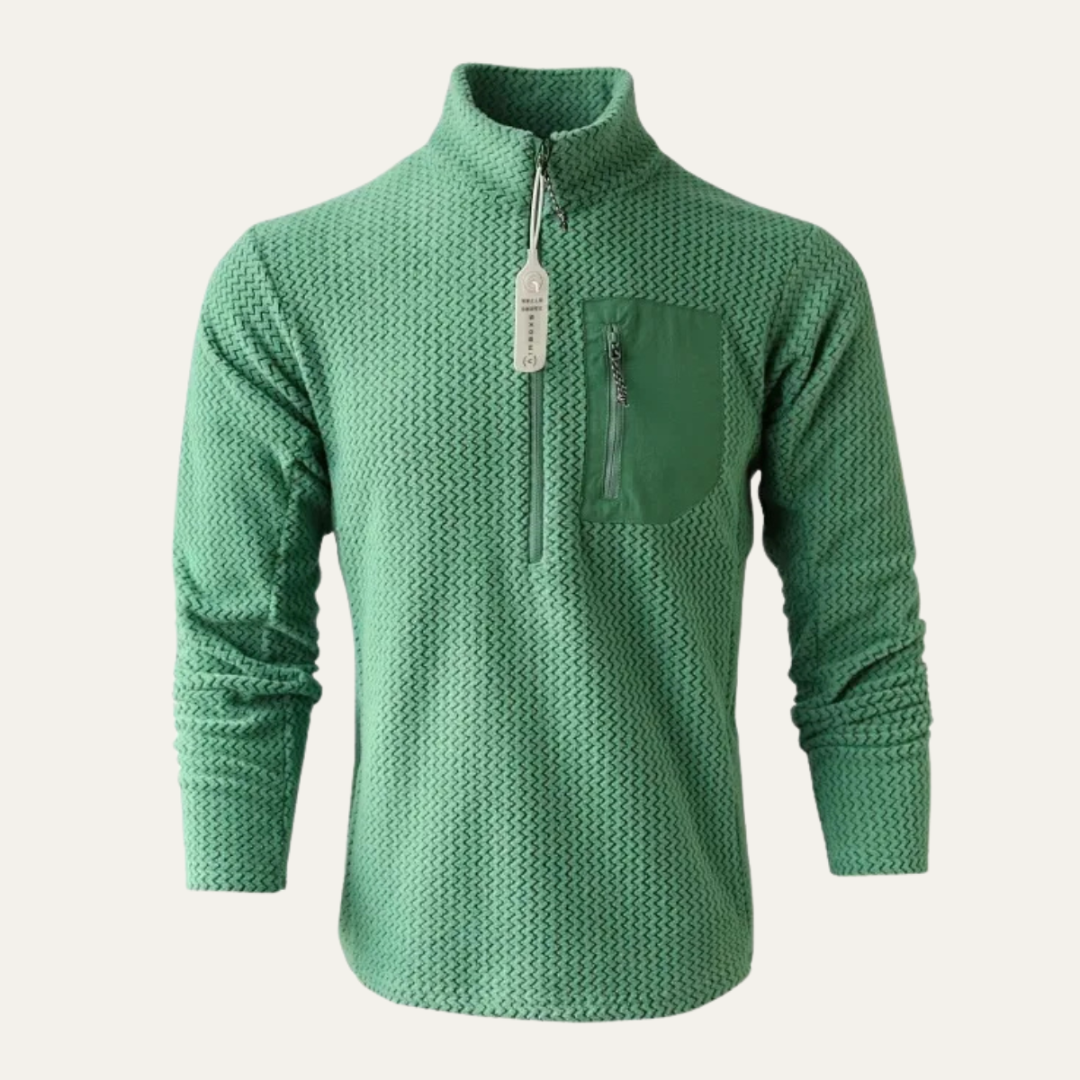 Warm Mens Cashmere Sweater with Pocket