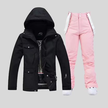 Warm Waterproof Ski Suit Women's Snow Jacket Pants Set