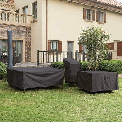 Waterproof cover for garden furniture Black polyester