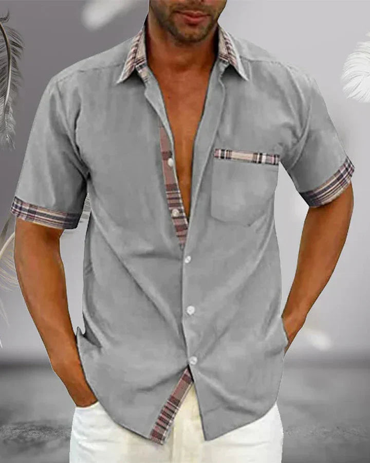 Casual shirt with contrasting details and a modern style