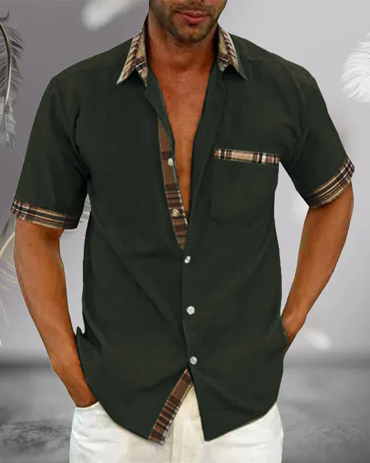Casual shirt with contrasting details and a modern style
