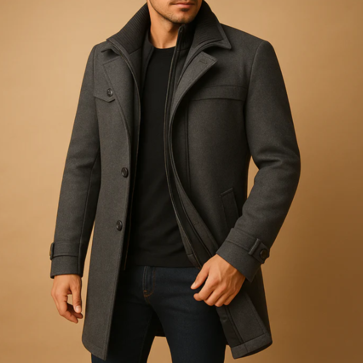 Warm Waterproof Insulated Men's Winter Parka Coat