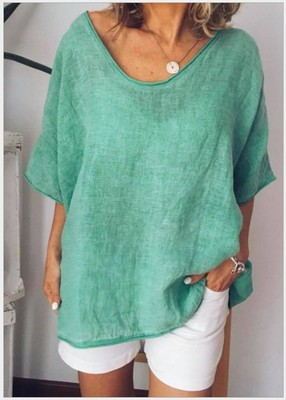 Women's summer blouse loose casual top leisure