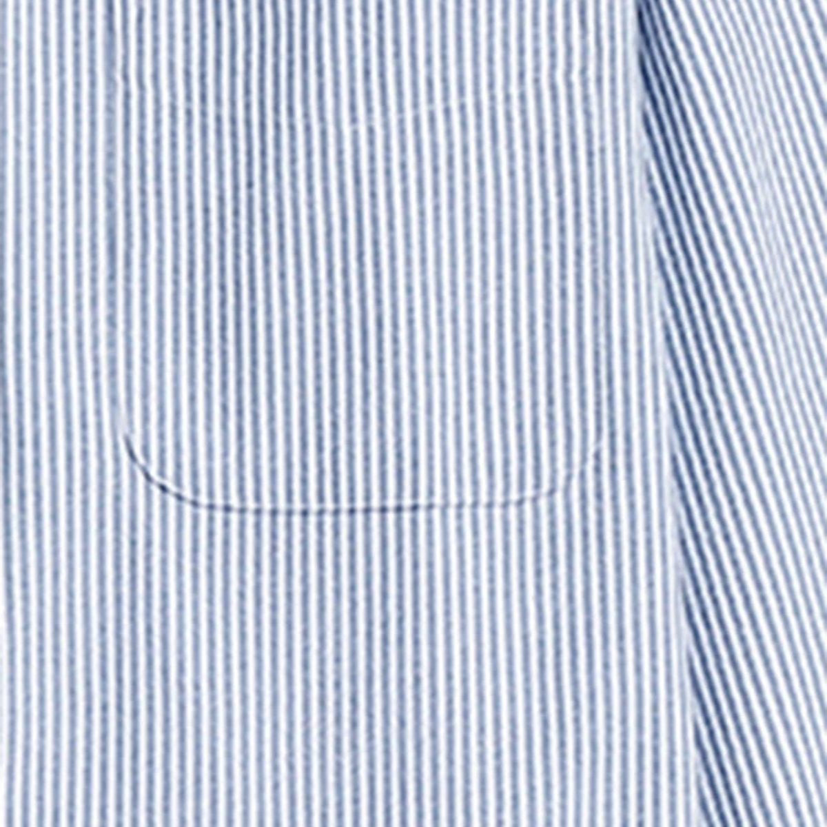 Casual Men's Striped Button Down Shirt with Pocket