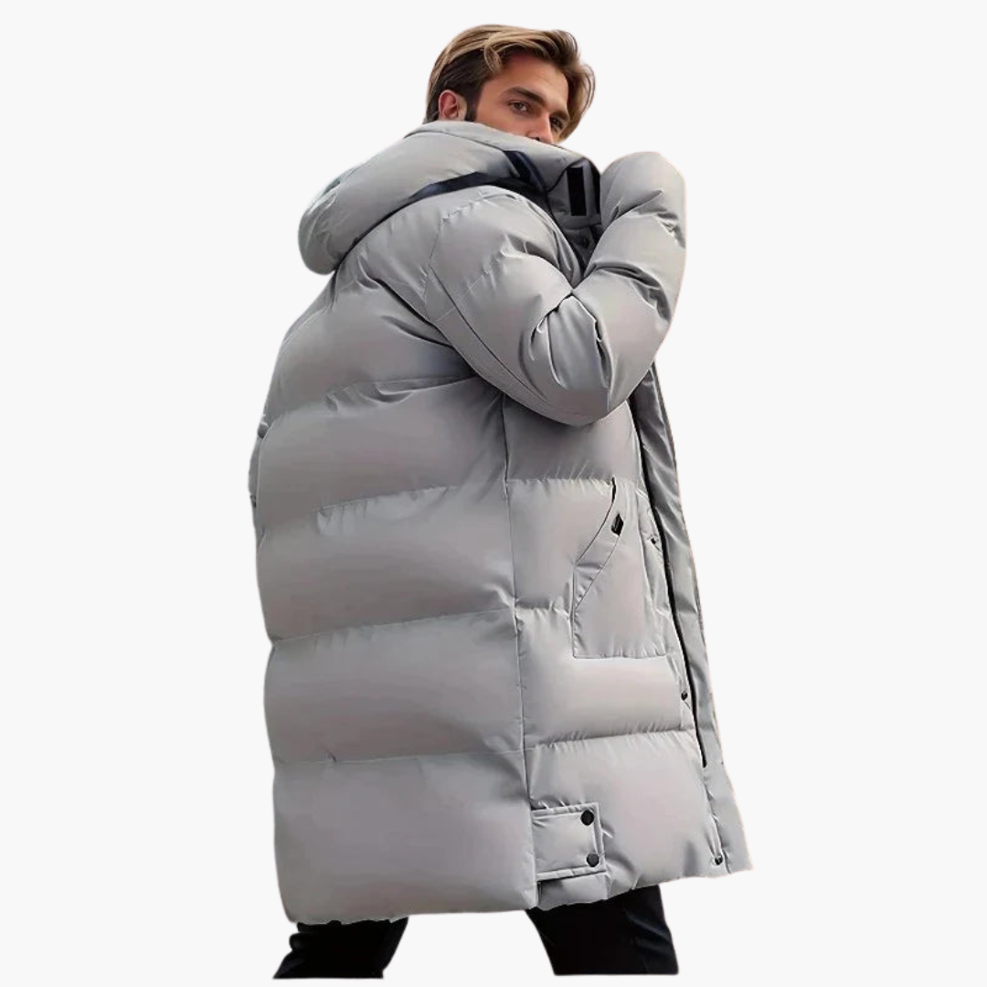 Waterproof Men's Coat with Hood and Zipper