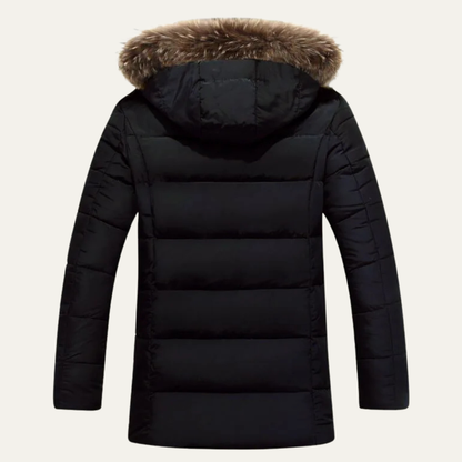 Warm Fur Hooded Mens Winter Cotton Coat