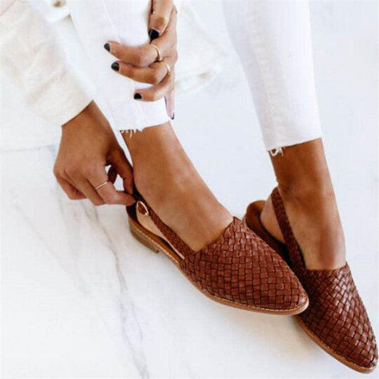 Beatrix | Woven Leather Flats for Women - Comfortable and Stylish Shoes