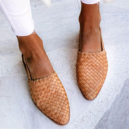 Beatrix | Woven Leather Flats for Women - Comfortable and Stylish Shoes