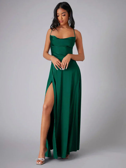 Alvaree – Elegant Long Satin Dress