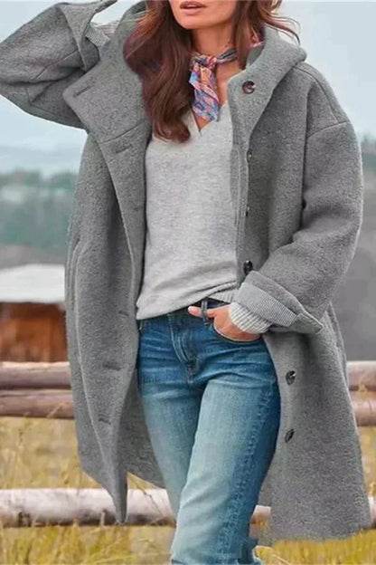 Eleganter einfarbiger Mantel von Elodie Lavin