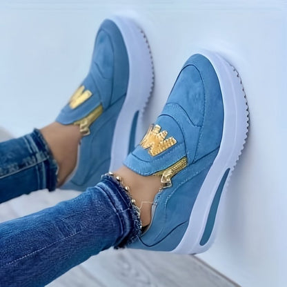 Velonna - Women's Zip-Up Platform Sneakers