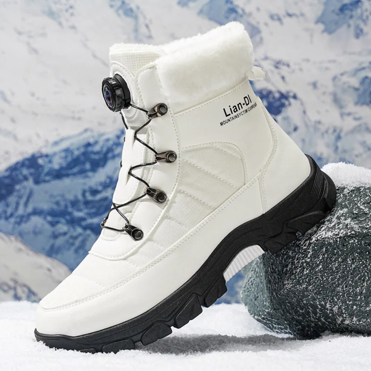 Warm Insulated Men's Snow Boots with Fur Lining