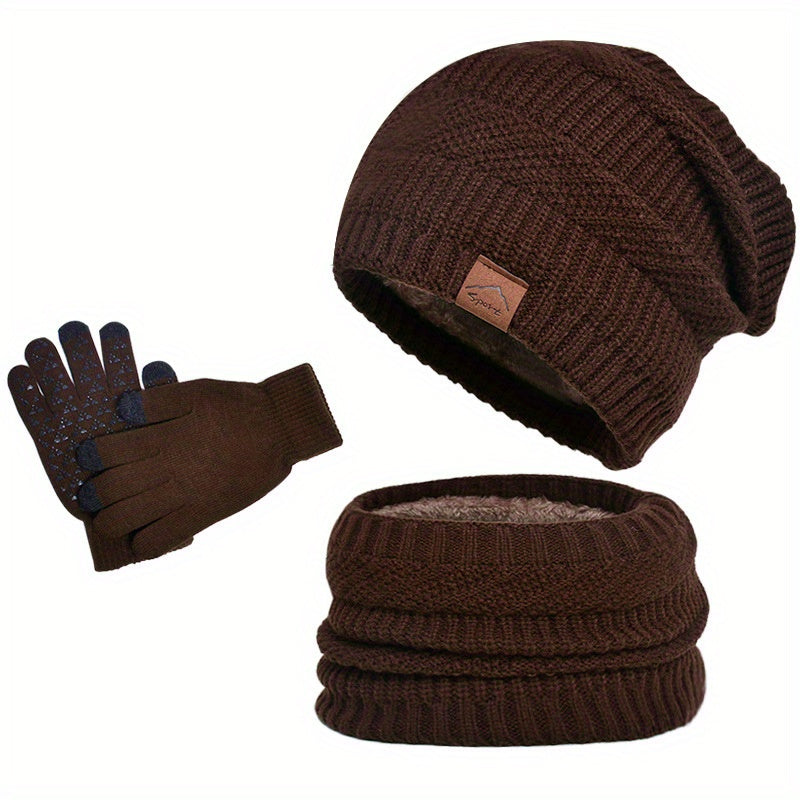Winter plush leisure set 3 pieces for men